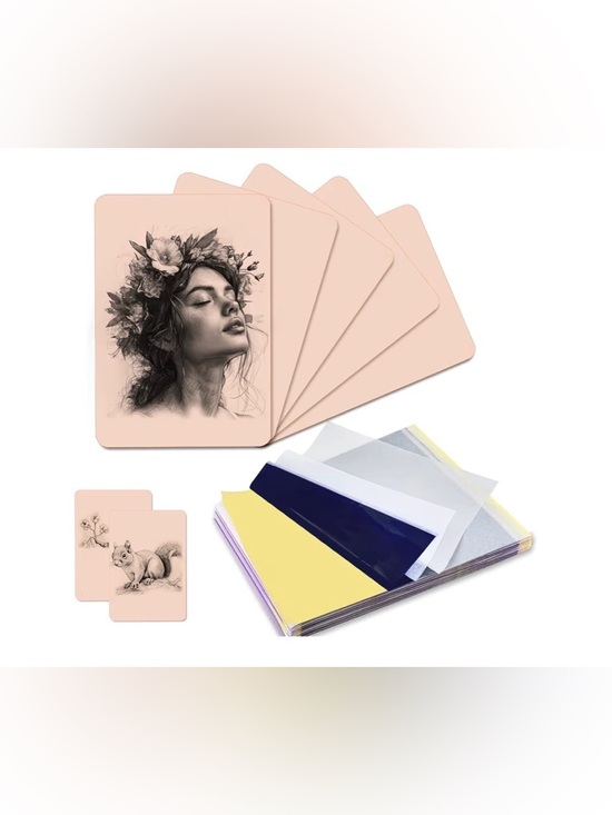 Other - 3MM Tattoo Skin Practice Kit - 15 Pcs Fake Skin and Stencil Paper Kit